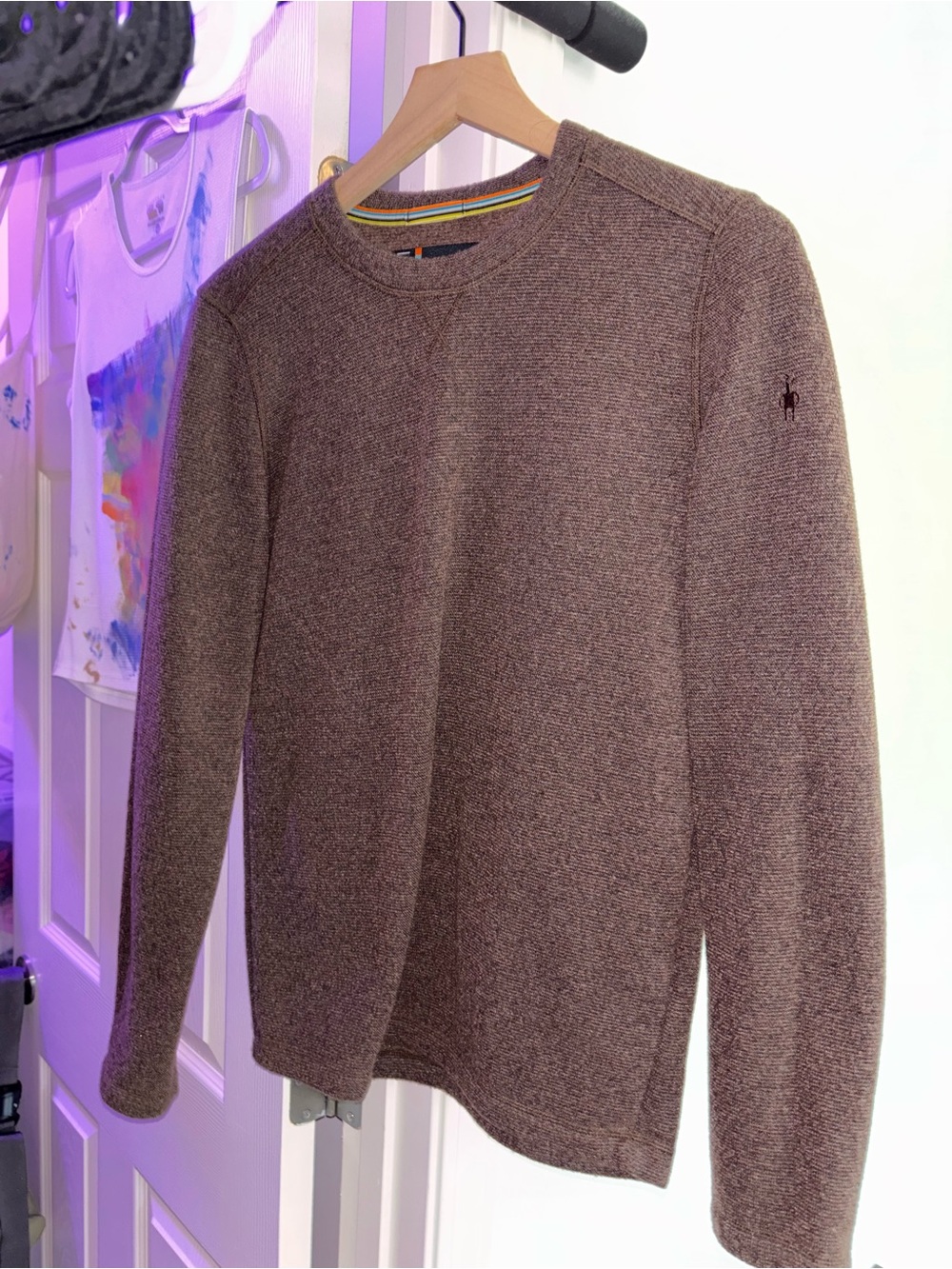 Smartwool Men's Heathered Brown Crewneck Sweater